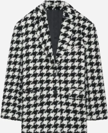 Kate Hudson Houndstooth Tweed Blazer