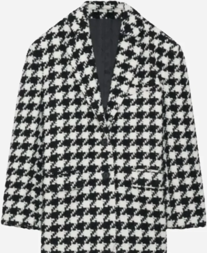 Kate Hudson Houndstooth Tweed Blazer