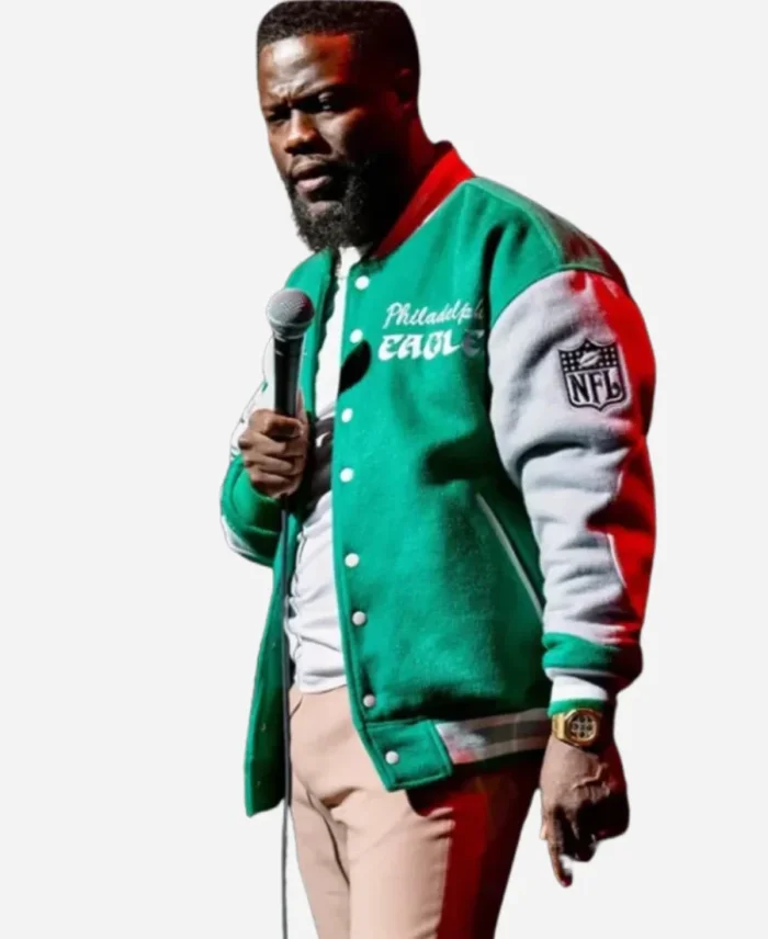 kevin Hart NFL Eagles Green Varsity Jacket