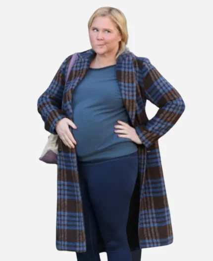 Kinda Pregnant 2025 Amy Schumer Plaid Coat