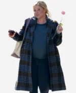 Kinda Pregnant 2025 Amy Schumer Plaid Trench Coat