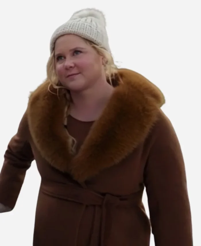 Amy Schumer Brown Shearling Coat