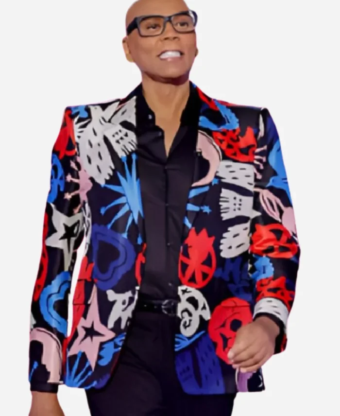 Lingo S02 Rupaul Charles Print Blazer