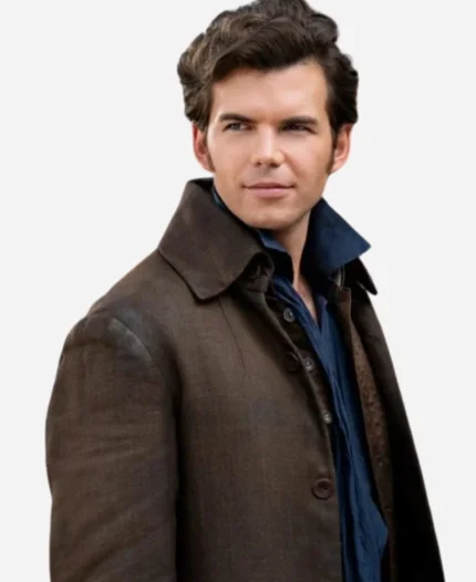 Newton Colin TV Series Bridgerton Season 3 Luke Bridgerton Brown Long Coat For Sale
