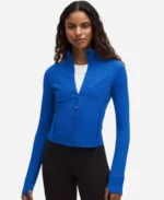 Women’s Galactic Cobalt Lululemon Define Blue Cropped Jacket For Sale