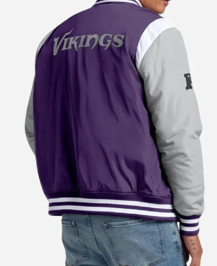 Minnesota Vikings Elements Elite Full-Snap Purple Varsity Jacket