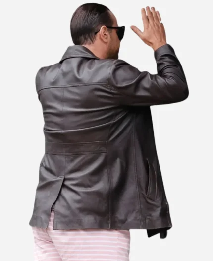 Mr. Big Stuff 2024 Danny Dyer Brown Leather Jacket For Sale