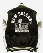 NFL x Politics Origins Letterman Varsity Black Jacket