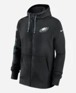 Nike Black Philadelphia Eagles Sideline Club Full-Zip  Hoodie