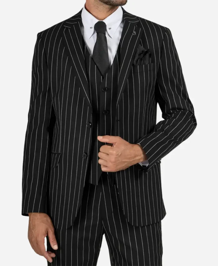 Noel Black Stripped Suit