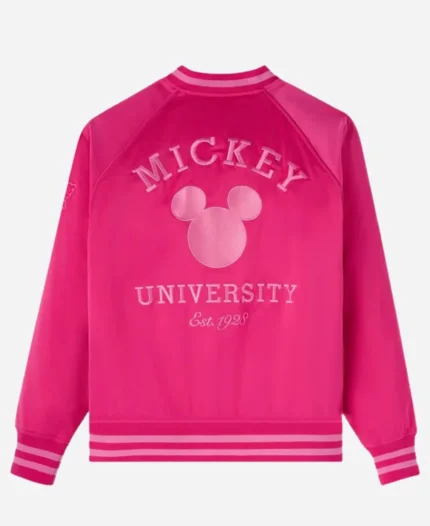 OVO x Disney Valentine’s Mickey University Pink Satin Jacket