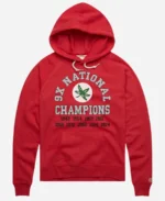 Ohio State 9X National Champions Red Hoodie