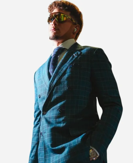 Super Bowl LIX Chiefs VS Eagles Patrick Mahomes Green Check Suit