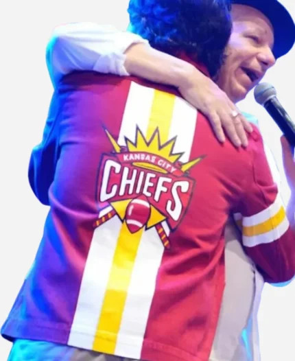 Paul Rudd 2024 Big Slick Celebrity Weekend Chiefs Red Denim Jacket