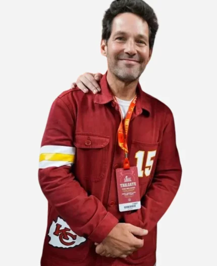 Paul Rudd Super Bowl LIX Red Jacket