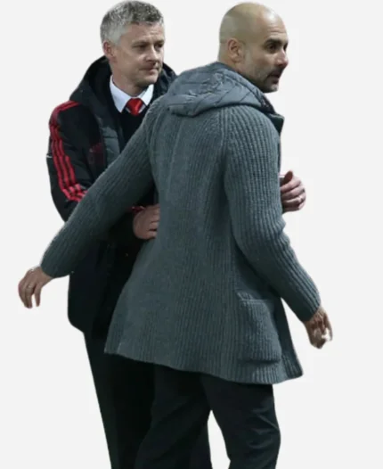 Pep Guardiola Grey Oversized Hooded Cardigan