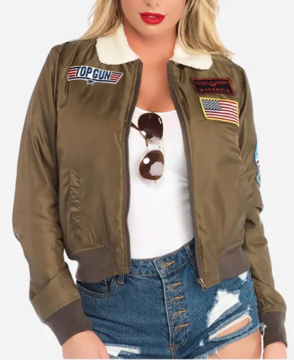 Philadelphia Eagles Cheerleaders Top Gun Green Bomber Jacket For Sale