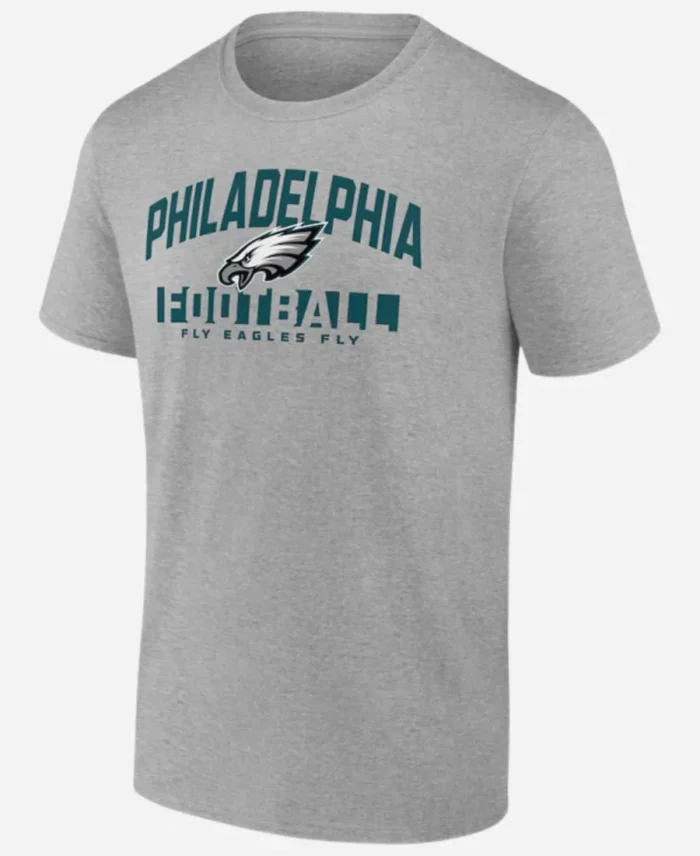 Philadelphia Eagles Gray Screen Blocking T-Shirt