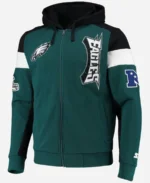 Philadelphia Eagles Green Zipper Fleece Hoodie For Unisex