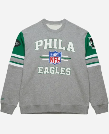 Philadelphia Eagles Mitchell & Ness Crew Sweatshirt