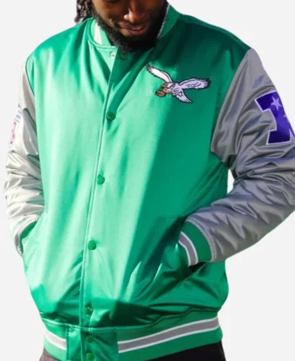 Philadelphia Eagles Primetime Heavyweight Satin Jacket