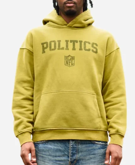 Politics Origins Wash Yellow Pullover Hoodie