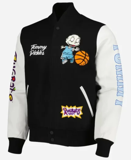 Rugrats Tommy Pickles Black And White Varsity Jacket