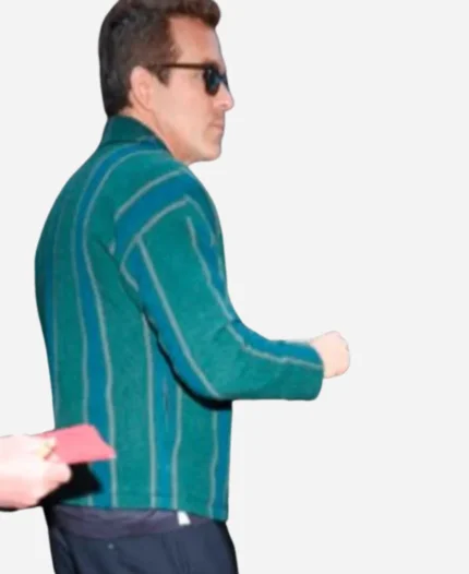 Ryan Reynolds NYC 2025 Green Zipper Jacket