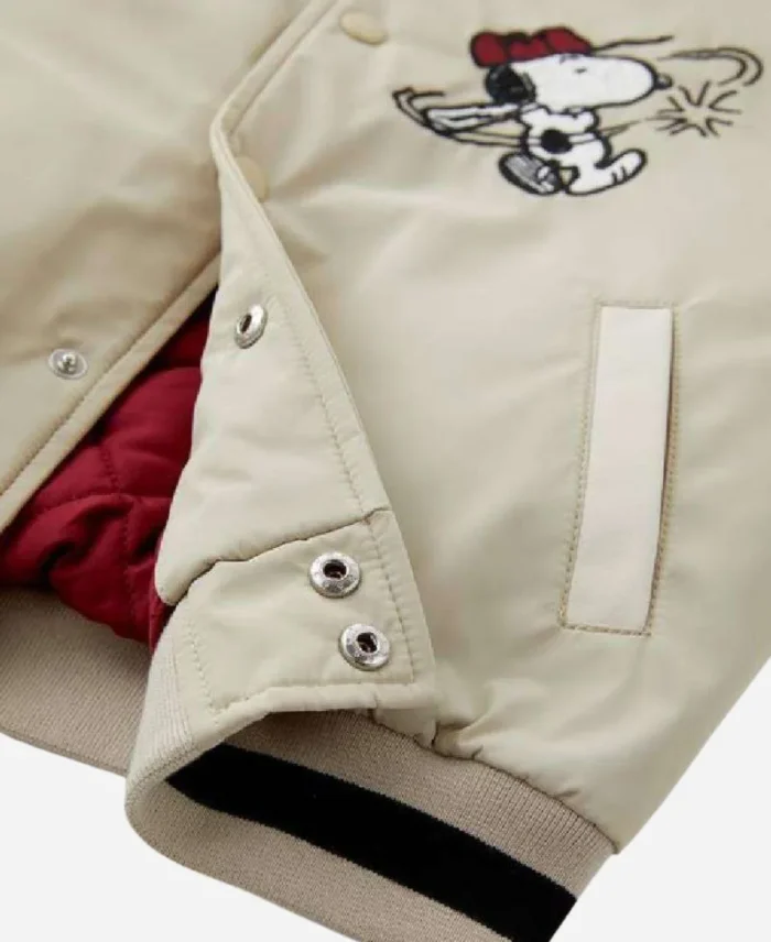 Snoopy Peanuts Bomber Beige Jacket