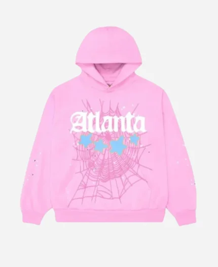 Sp5der Pink Atlanta Hoodie