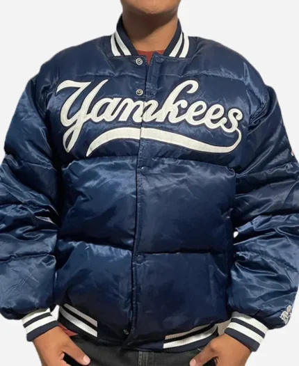 Starter x MLB Bronx Bubble Yankees Puffer Bomber Jacket