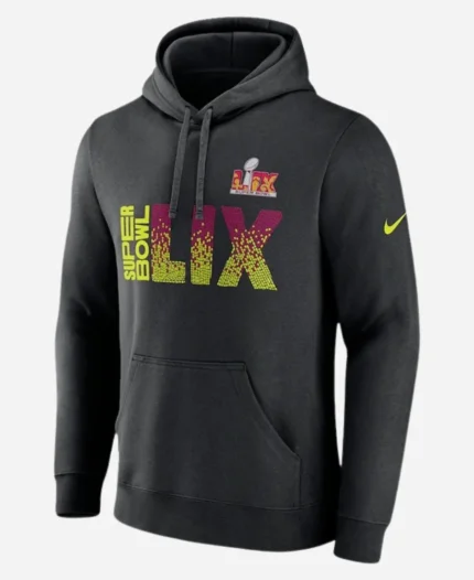 Super Bowl LIX 2025 Nike Black Club Fleece Pullover Hoodie For Unisex