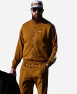 Super Bowl LIX 2025 Travis Kelce Brown Tracksuit