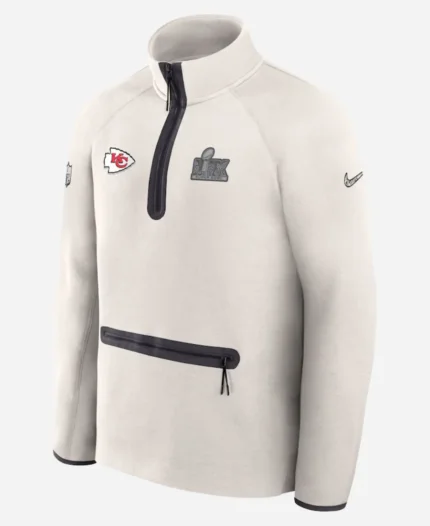 Super Bowl LIX Chiefs Opening Night Tech White Pullover Jacket