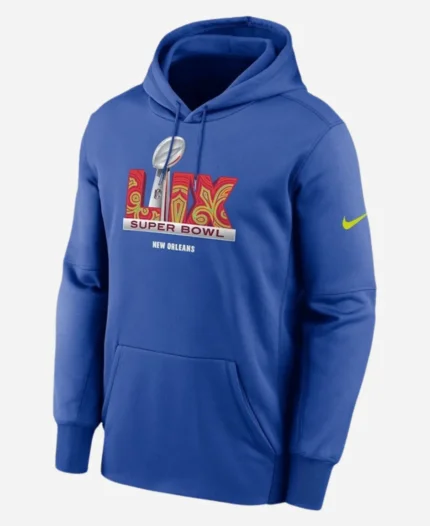 Super Bowl LIX Nike Blue Performance Pullover Hoodie For Unisex