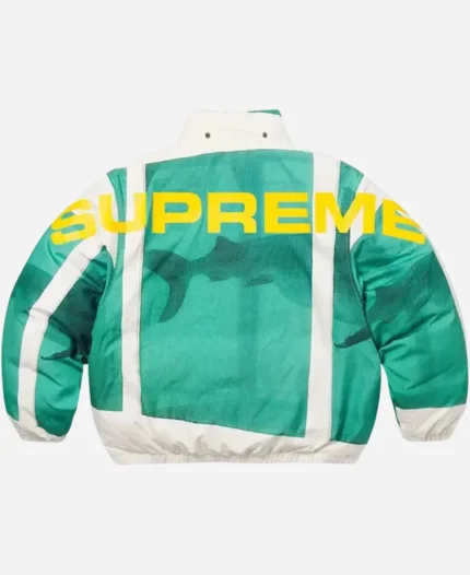 Supreme Damien Hirst Down Puffer Green Jacket For Sale
