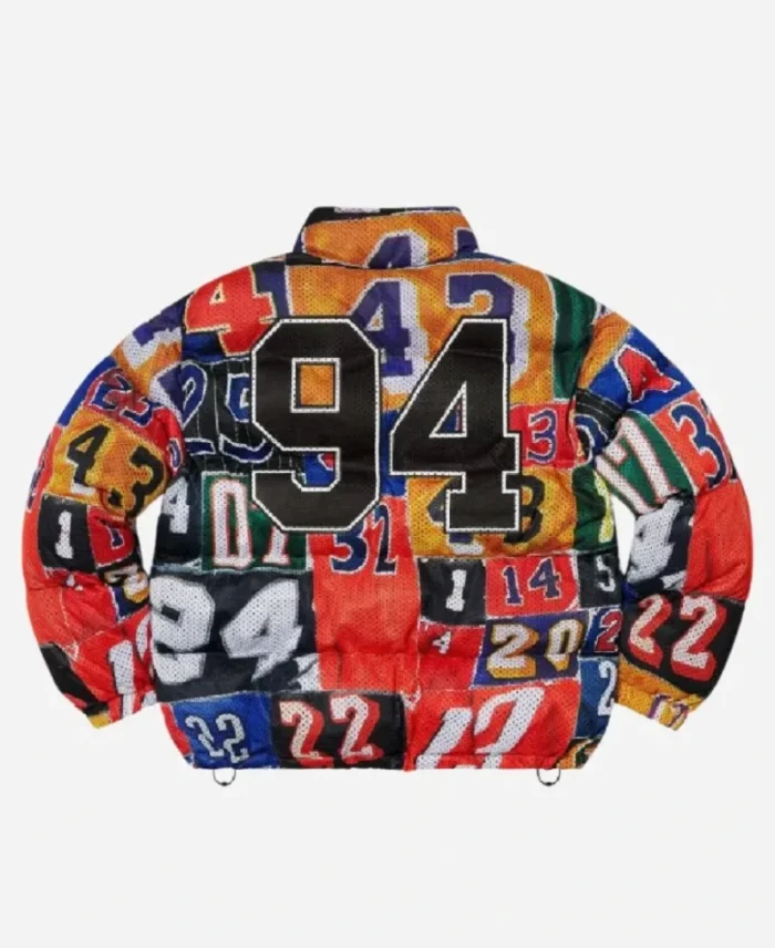 Supreme Mesh Jersey Multicolor Puffer Jacket