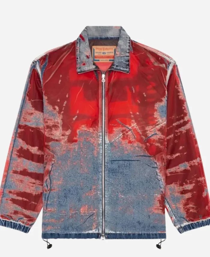 T.V Show E! News Tyler Perry Red And Denim Jacket