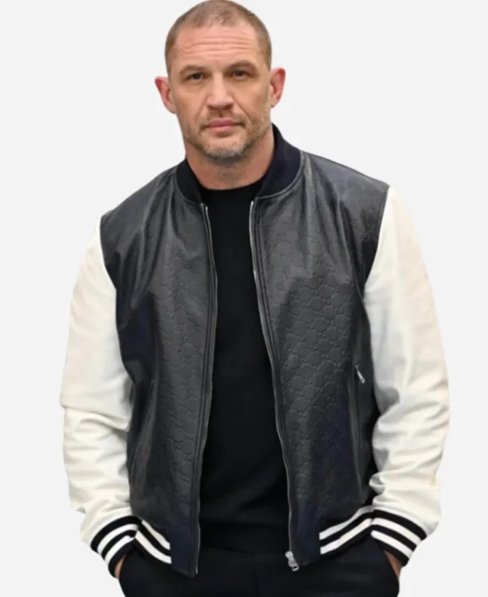 The Bikeriders Premiere Tom Hardy Leather Bomber Jacket