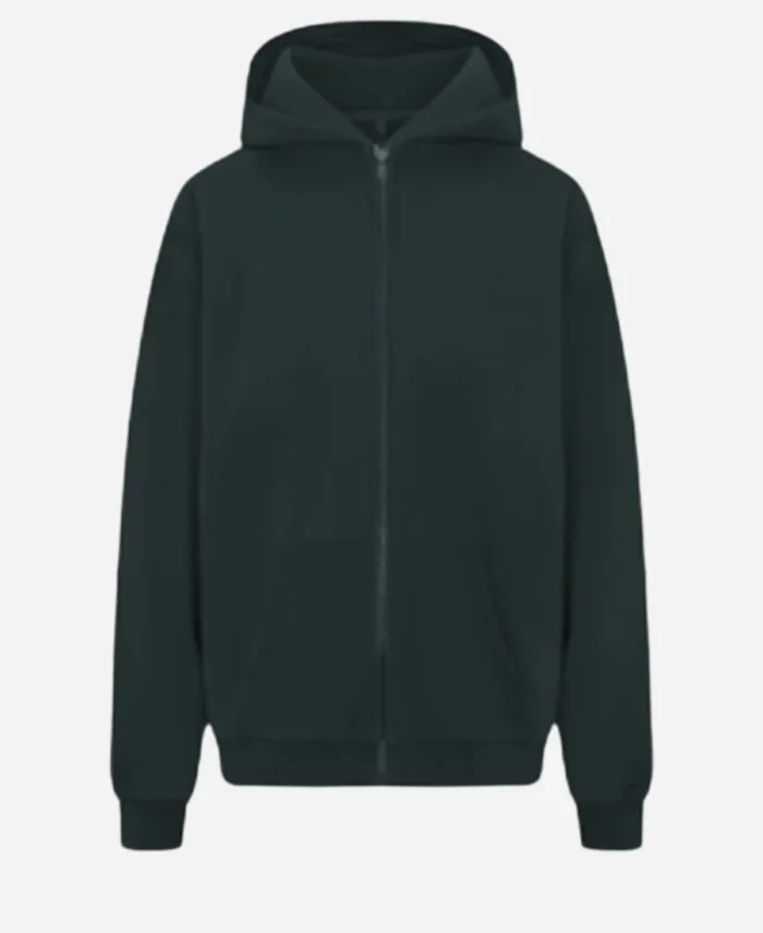 Khloe Kardashian Black Zip-Up Hoodie