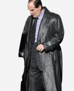 The Penguin 2024 Colin Farrell Black Leather Coat