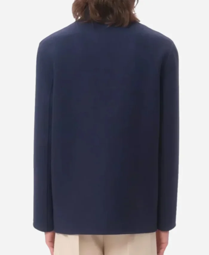 The Rise of The Rich Guy Navy Blue Button-up Jacket Coat For Sale