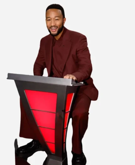 The Voice 2024 Live Semi-final John Legend Maroon Suit For Sale
