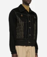 The Voice S26 Danny Joseph Golden Embroidered Black Jacket