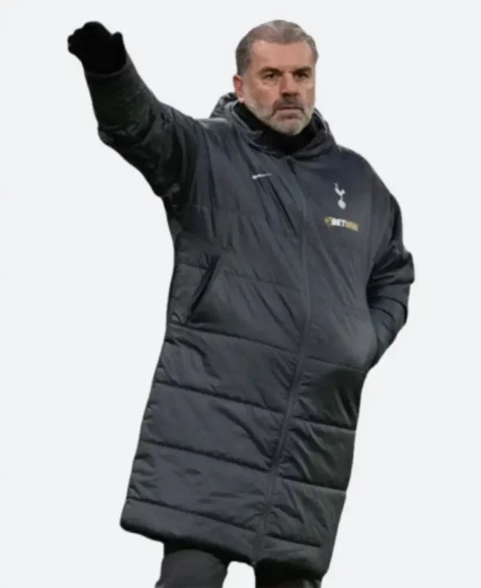 Tottenham-VS-Leicester-City-Ange-Postecoglou-Puffer-Coat