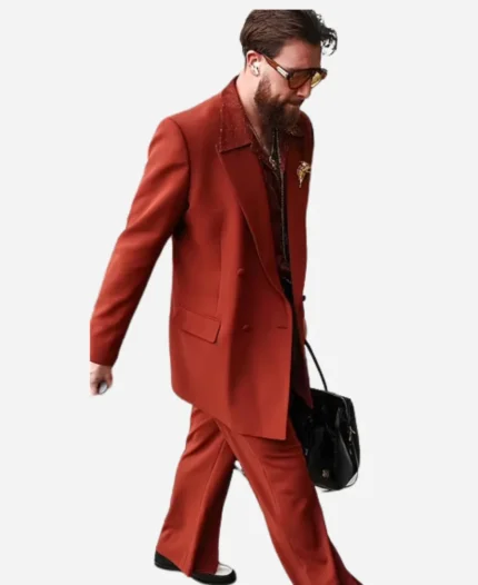 Travis Kelce NFL Super Bowl LIX Chiefs VS Eagles Red Suit