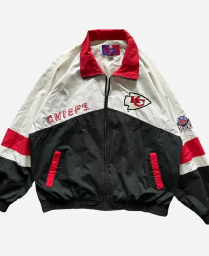 Vintage KC Chiefs Embroidered Spellout Proplayer Windbreaker Jacket