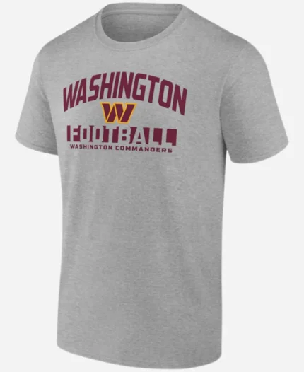 Washington Commanders Gray Screen Blocking T-Shirt