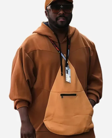 Will.i.am F1 Grand Prix in Monaco 2024 Brown Pullover Hoodie