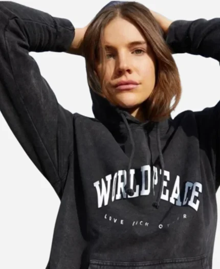 World Peace Vintage Grey Pullover Hoodie